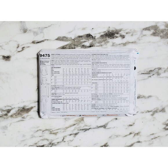 Grooves by Simplicity '00s Sewing Pattern for Juniors Sleepware - Size 7/8-15/16 - Picture 2 of 2